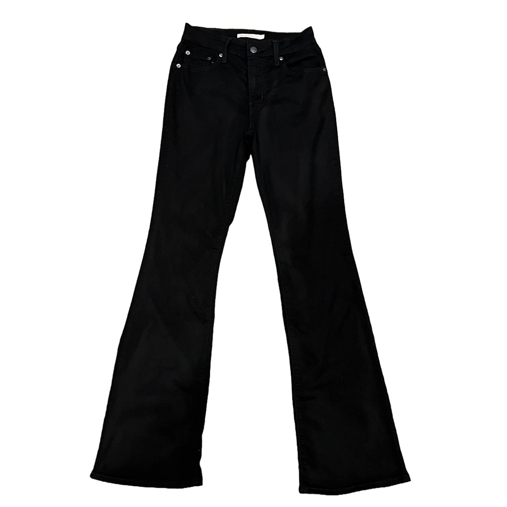 Levi Black 725 High Rise Bootcut Jeans Size 25